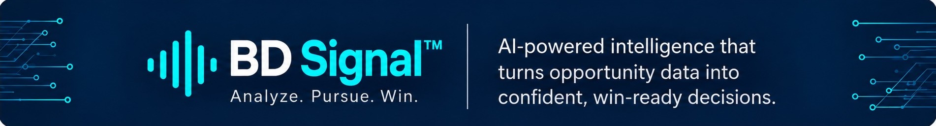 BD Signal™ — AI-powered intelligence that turns opportunity data into confident, win-ready decisions.